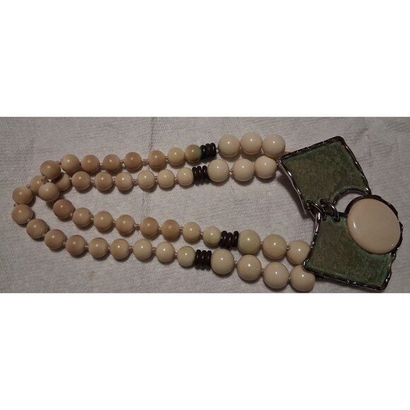 Vtg Les Bernard Inc Chunky Beaded Choker - Picture 1 of 5
